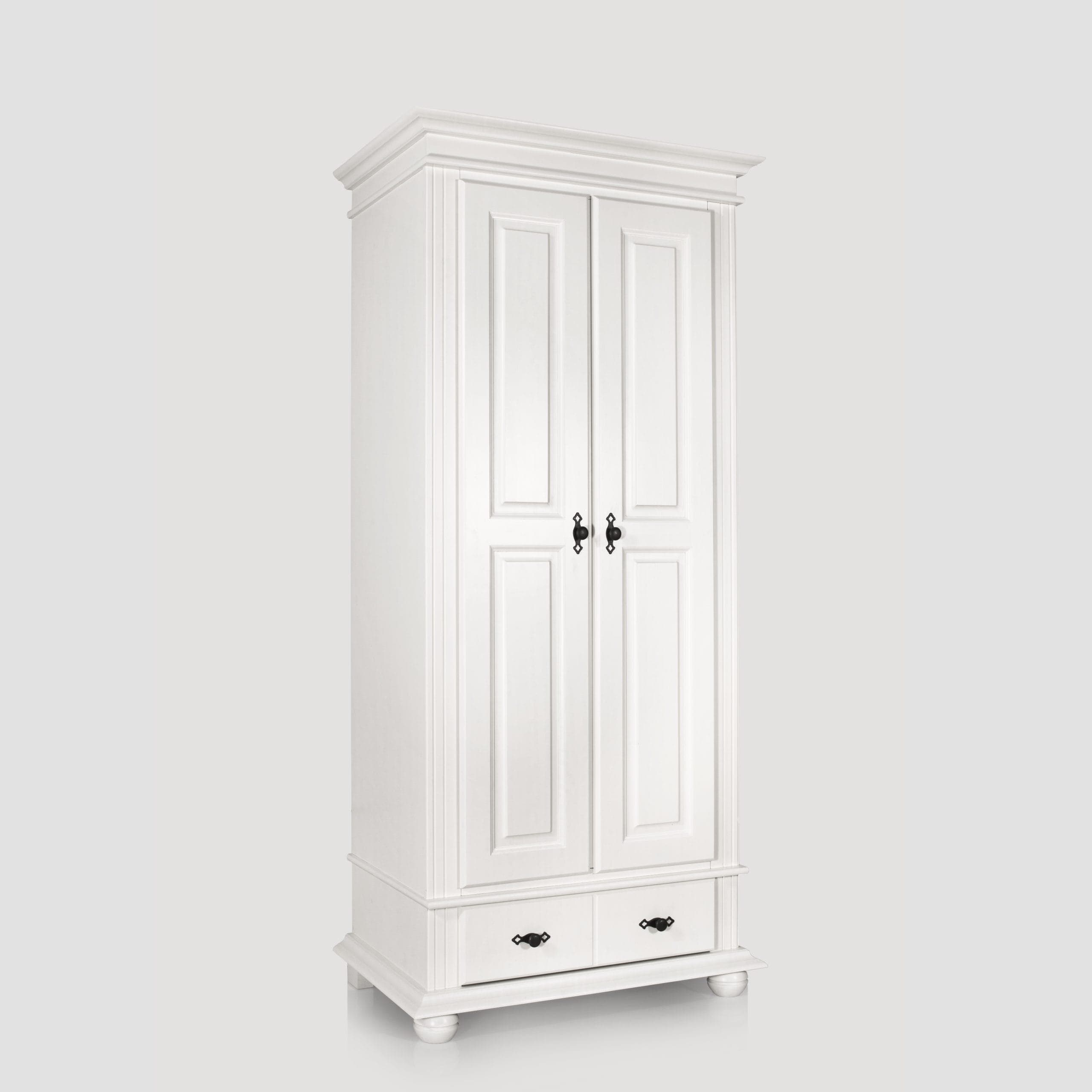 Nordby Kleiderschrank mit 2 schmalen Türen aus Massivholz