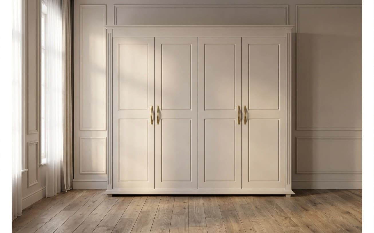 4-türiger Massivholzschrank Visby