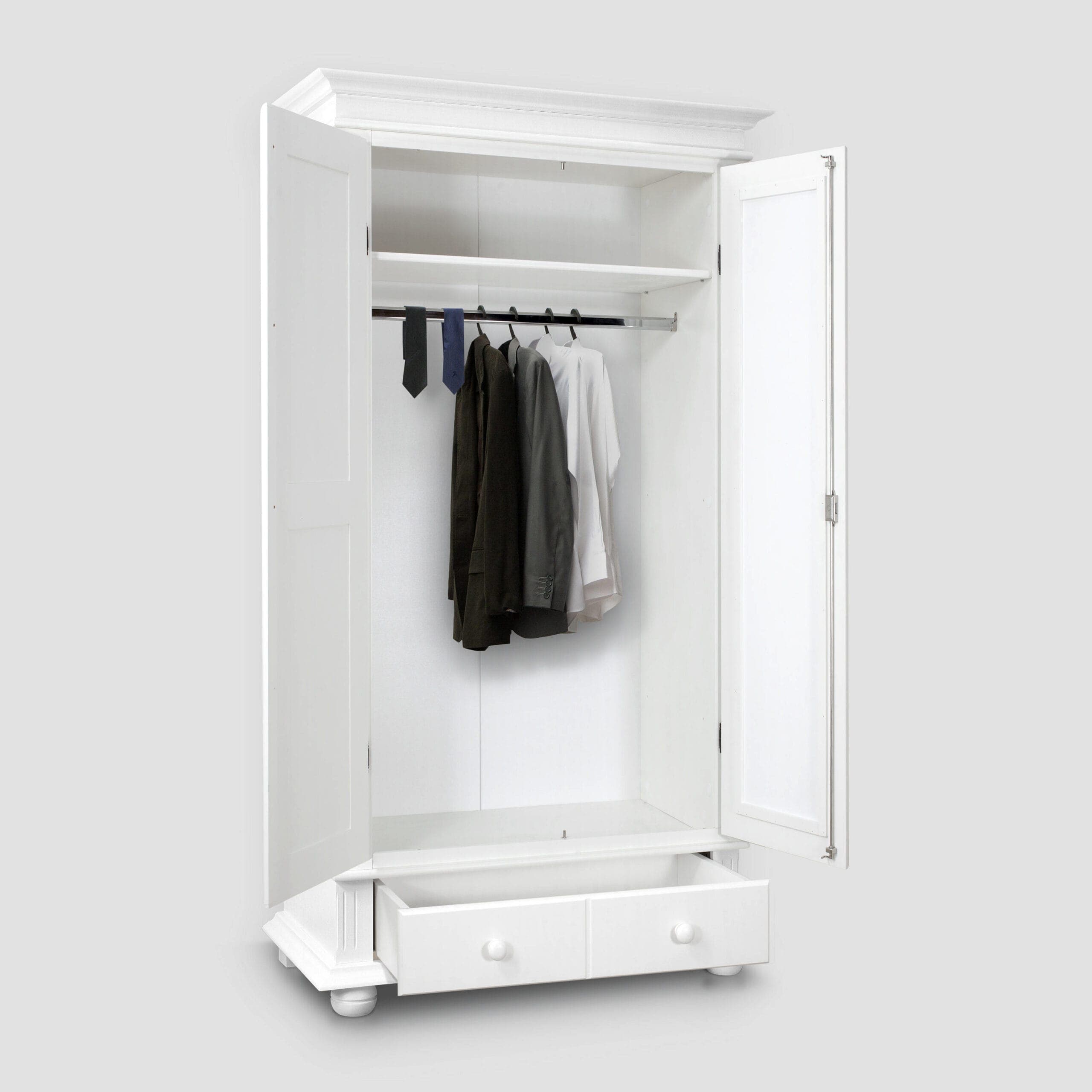Nordby Massivholzschrank, 2 Türen, 1 Schublade, 110 cm