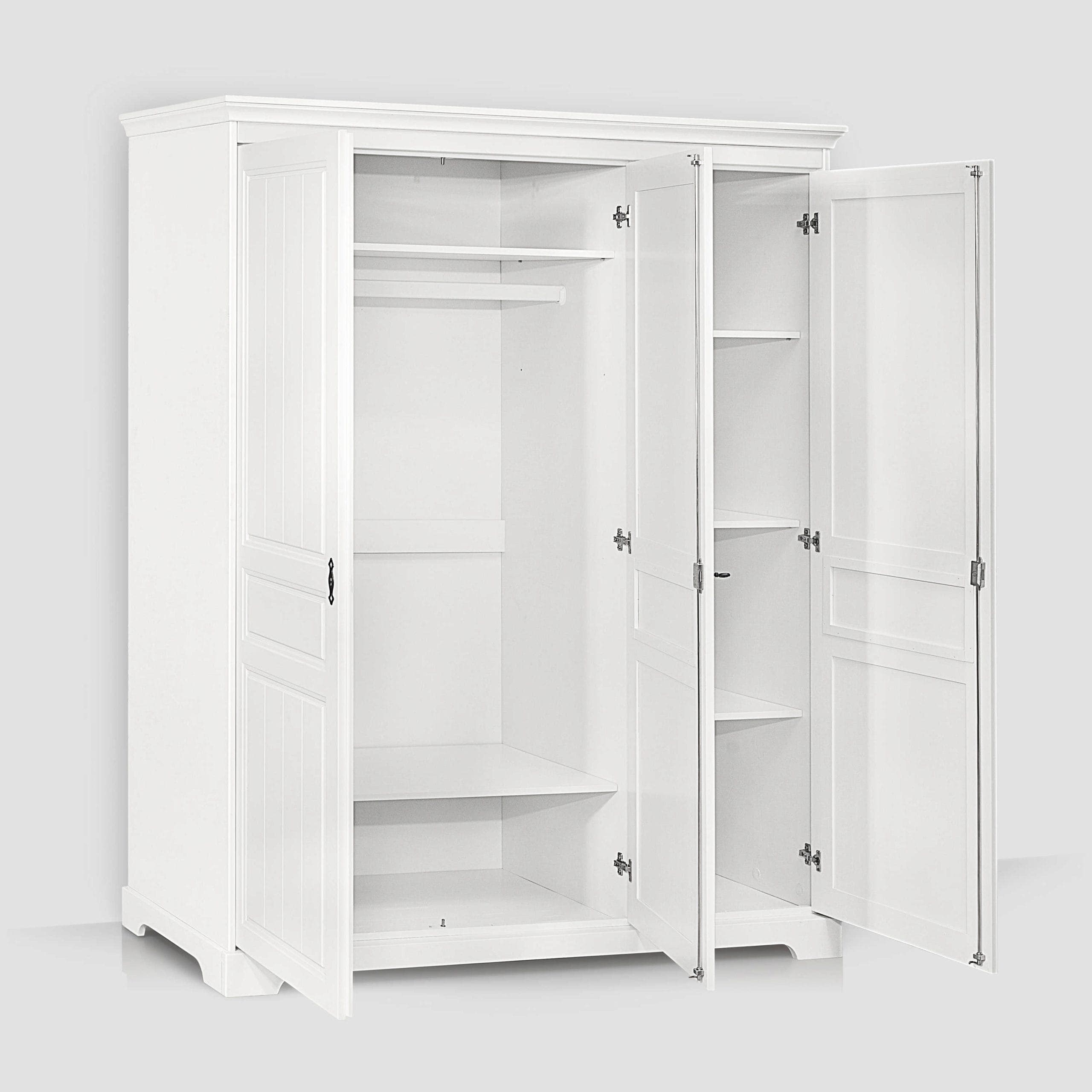 3-türiger Massivholzschrank „Linnea“ mit Spiegel