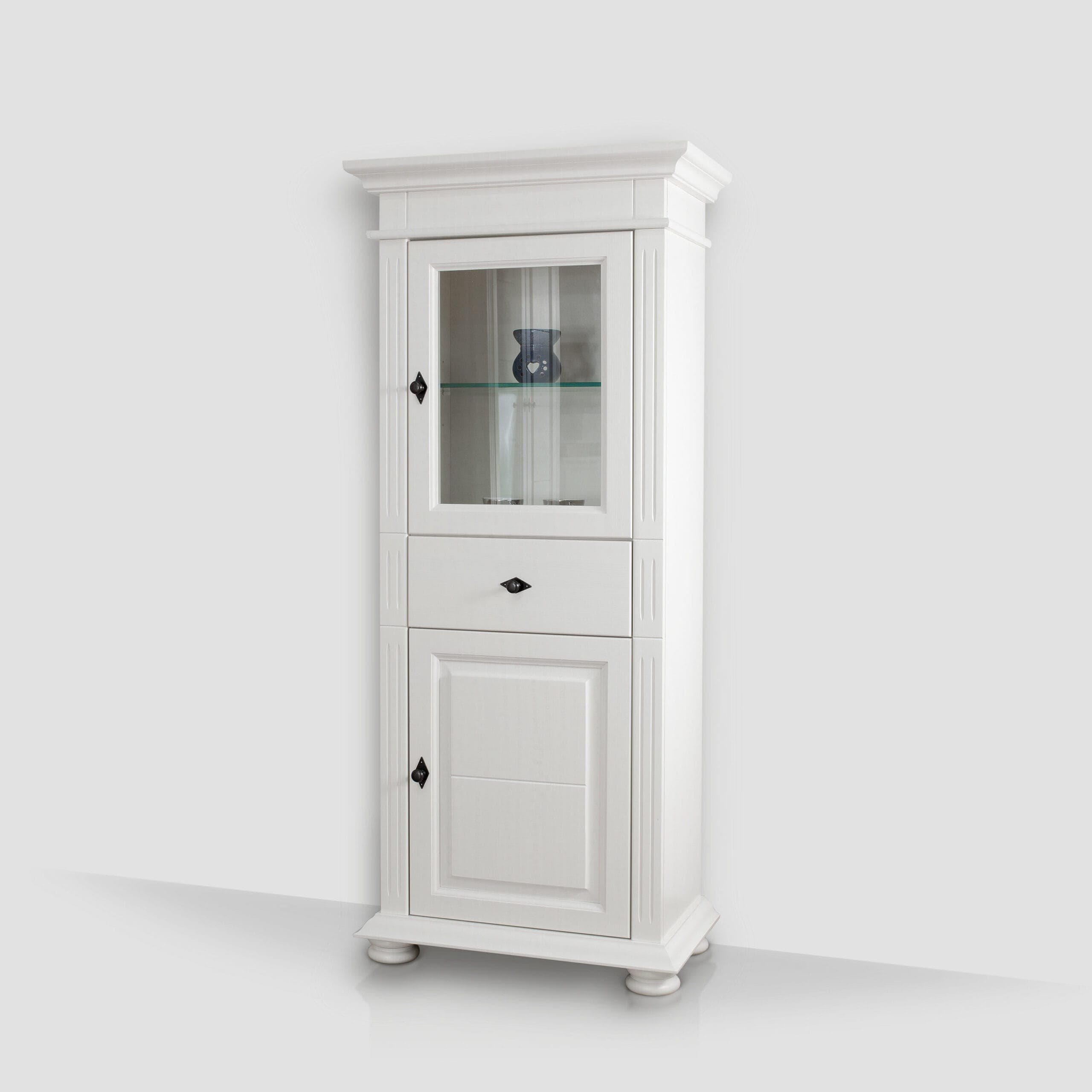 Kleine Vitrine Skagen aus massivem Fichtenholz