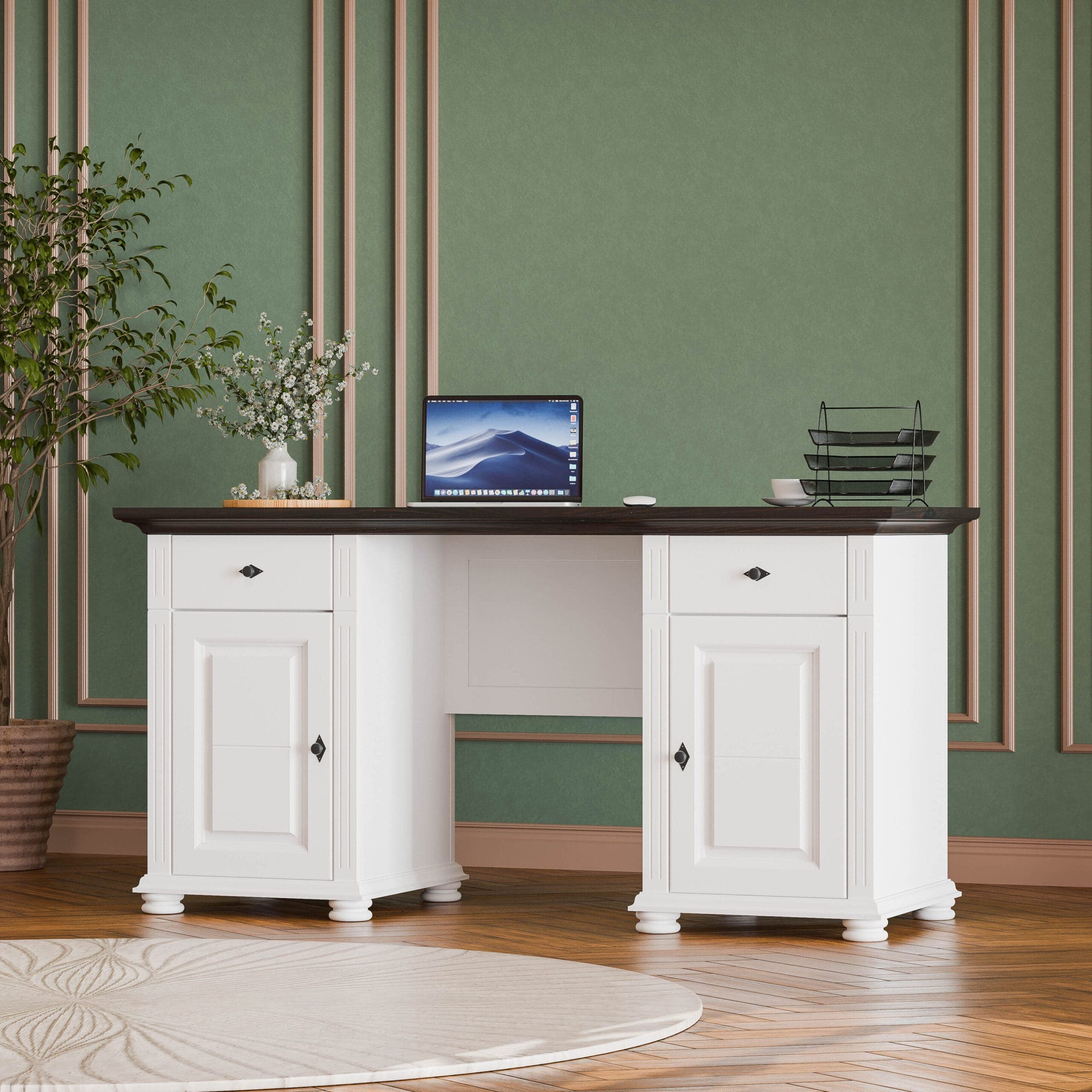 Schreibtisch „Skagen“ mit 2 Korpussen, 160 x 70 cm