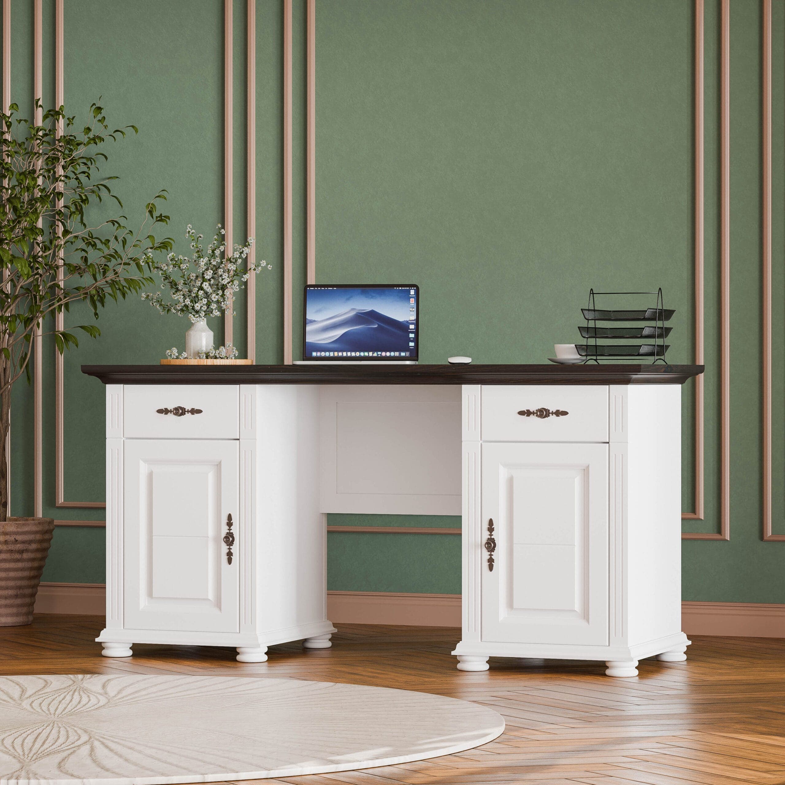 Schreibtisch „Skagen“ mit 2 Korpussen, 160 x 70 cm