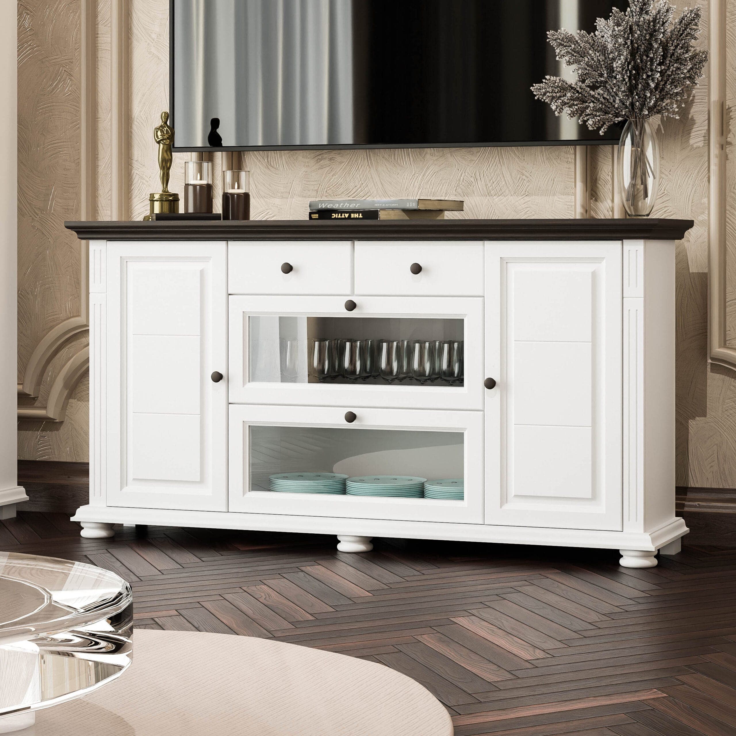 Massivholz-Kommode Skagen in Butterweiß fürs Wohnzimmer