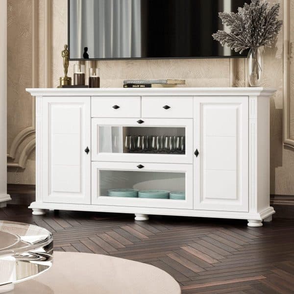 Massivholz-Kommode Skagen in Butterweiß fürs Wohnzimmer
