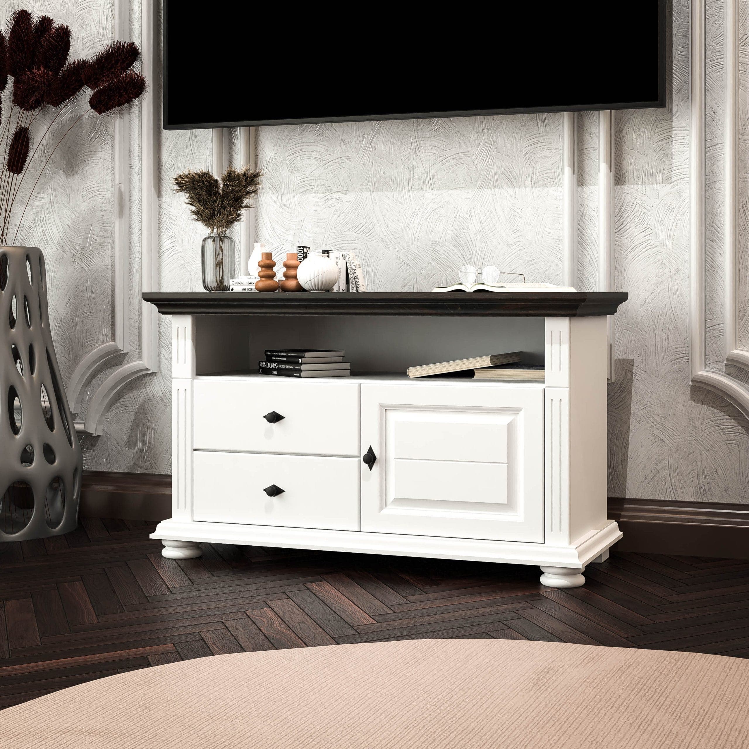 Kleiner TV-Schrank „Skagen“ aus massivem Holz