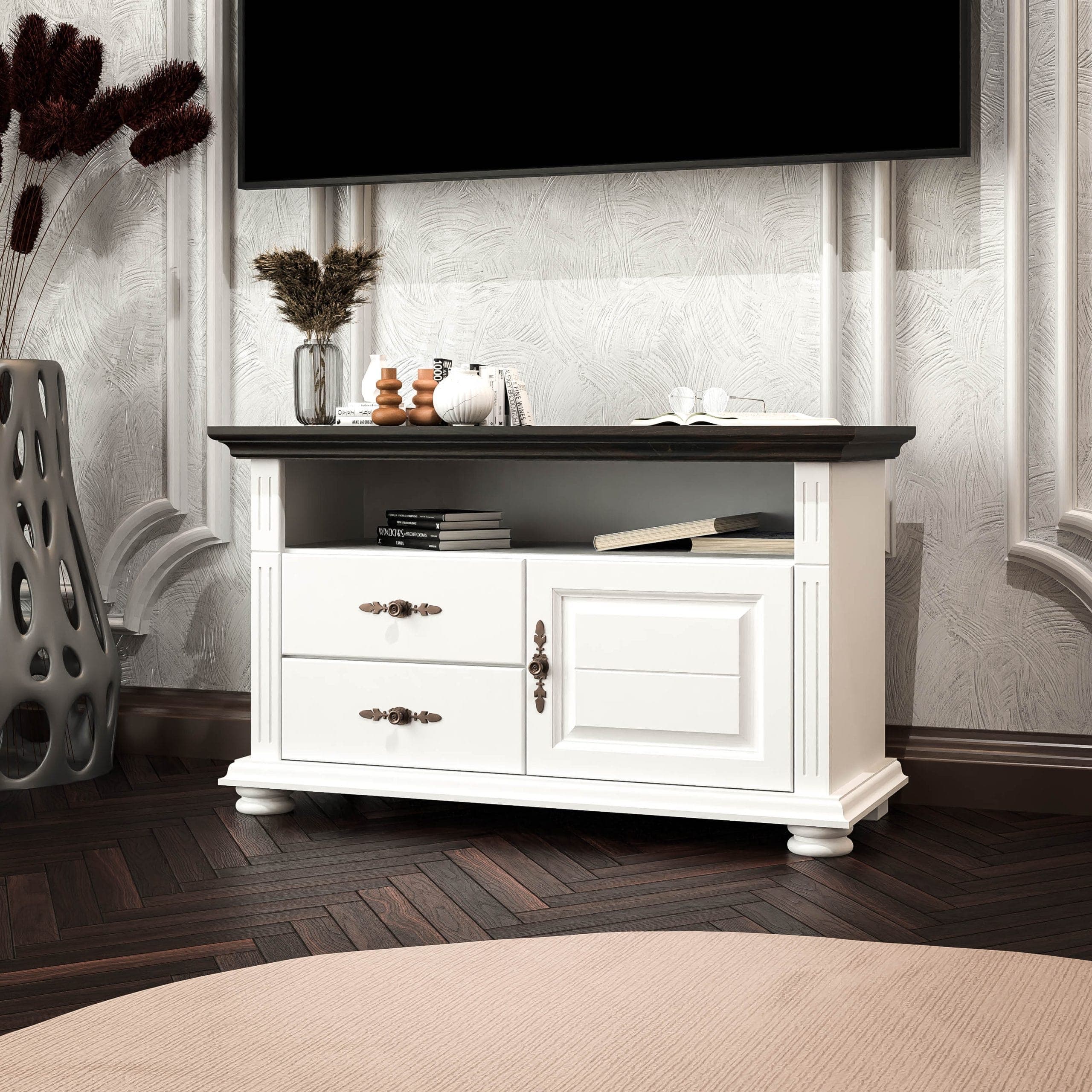 Kleiner TV-Schrank „Skagen“ aus massivem Holz