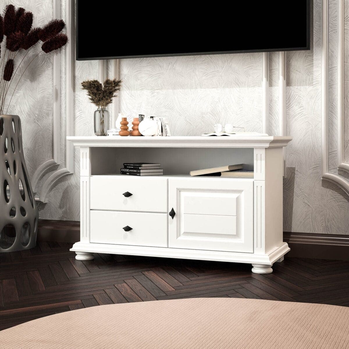 Kleiner TV-Schrank „Skagen“ aus massivem Holz