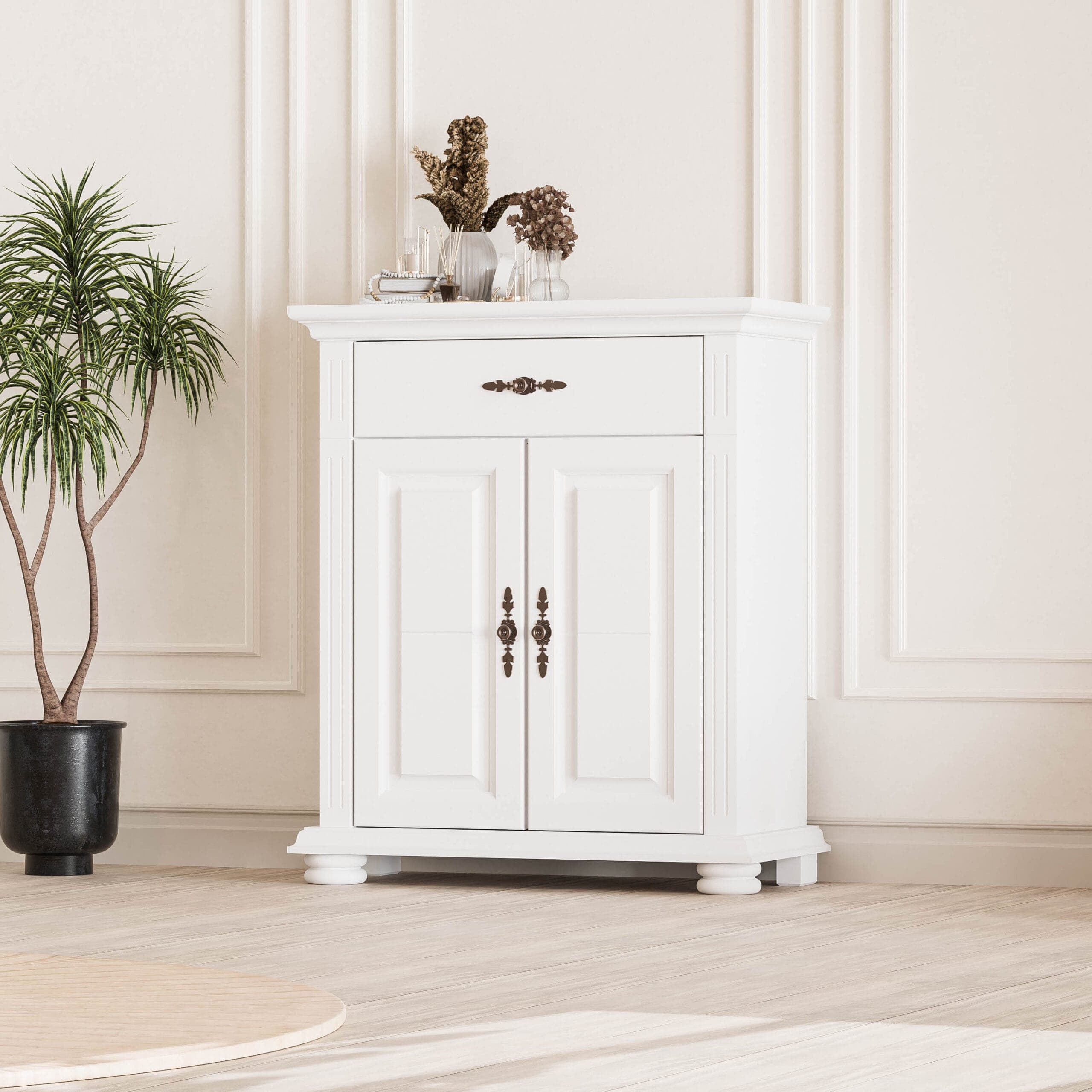 Massivholz-Kommode Skagen mit 2 Türen und 1 Schublade