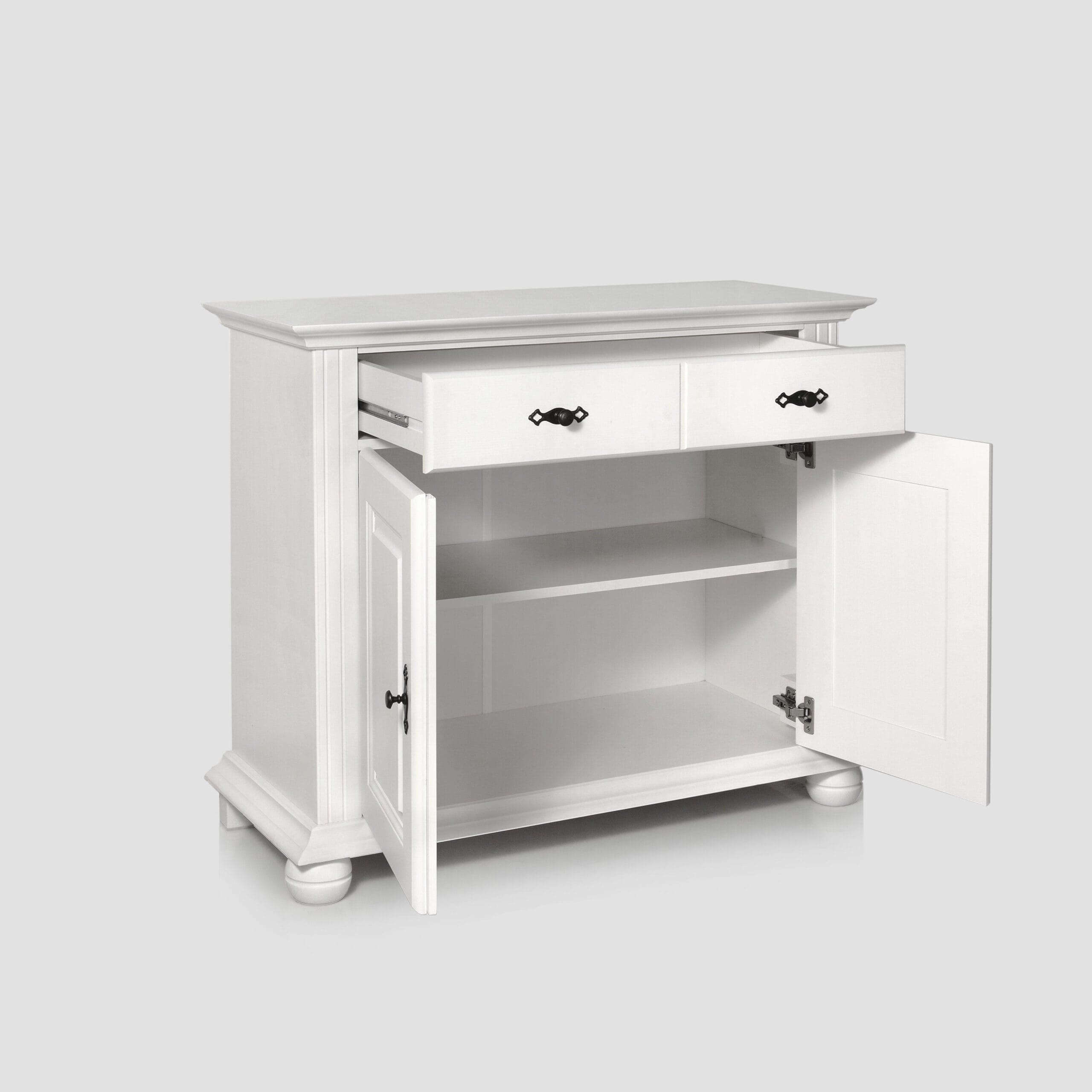 Nordby Massivholz-Kommode, 2 Türen, 1 Schublade
