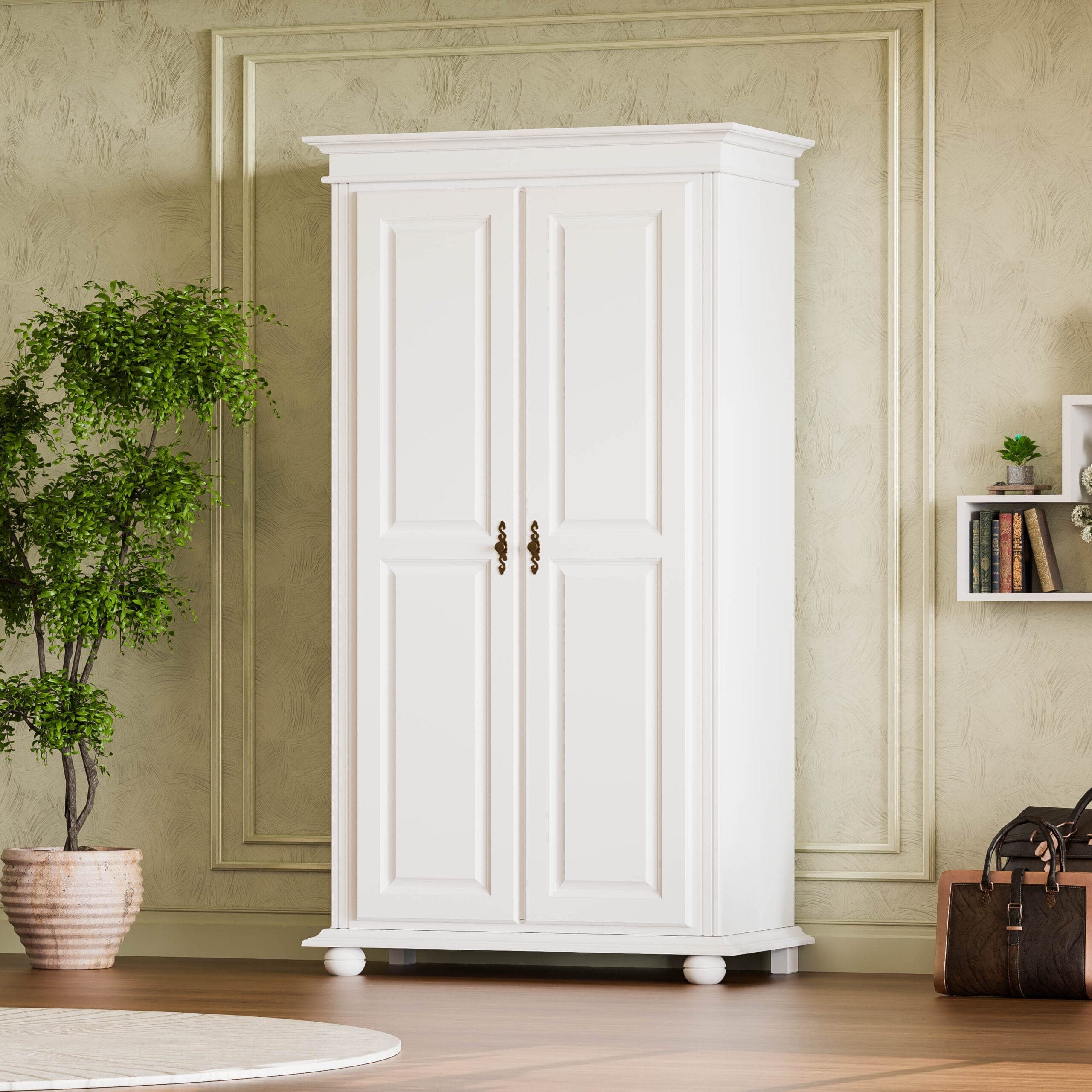 Massivholzschrank Nordby, 2-türig, 110 cm breit