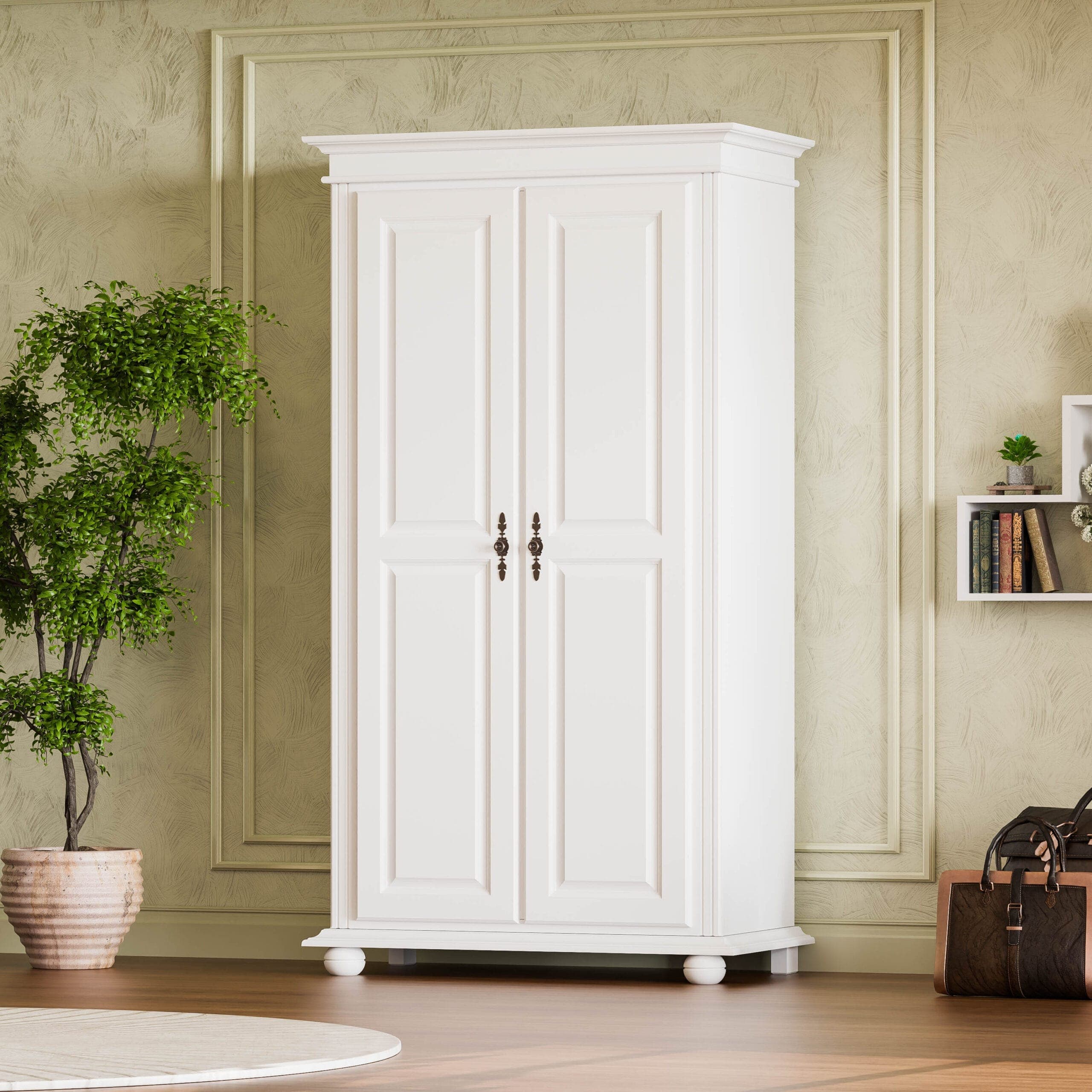Massivholzschrank Nordby, 2-türig, 110 cm breit