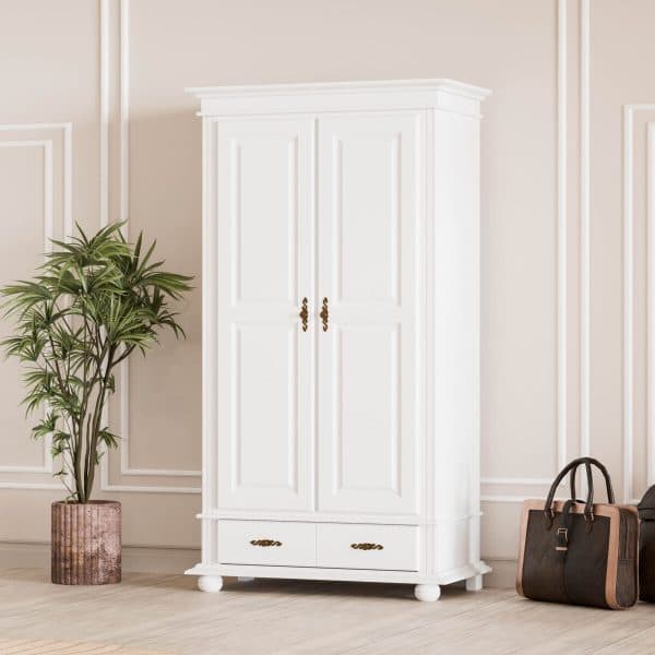 Nordby Massivholzschrank, 2 Türen, 1 Schublade, 110 cm